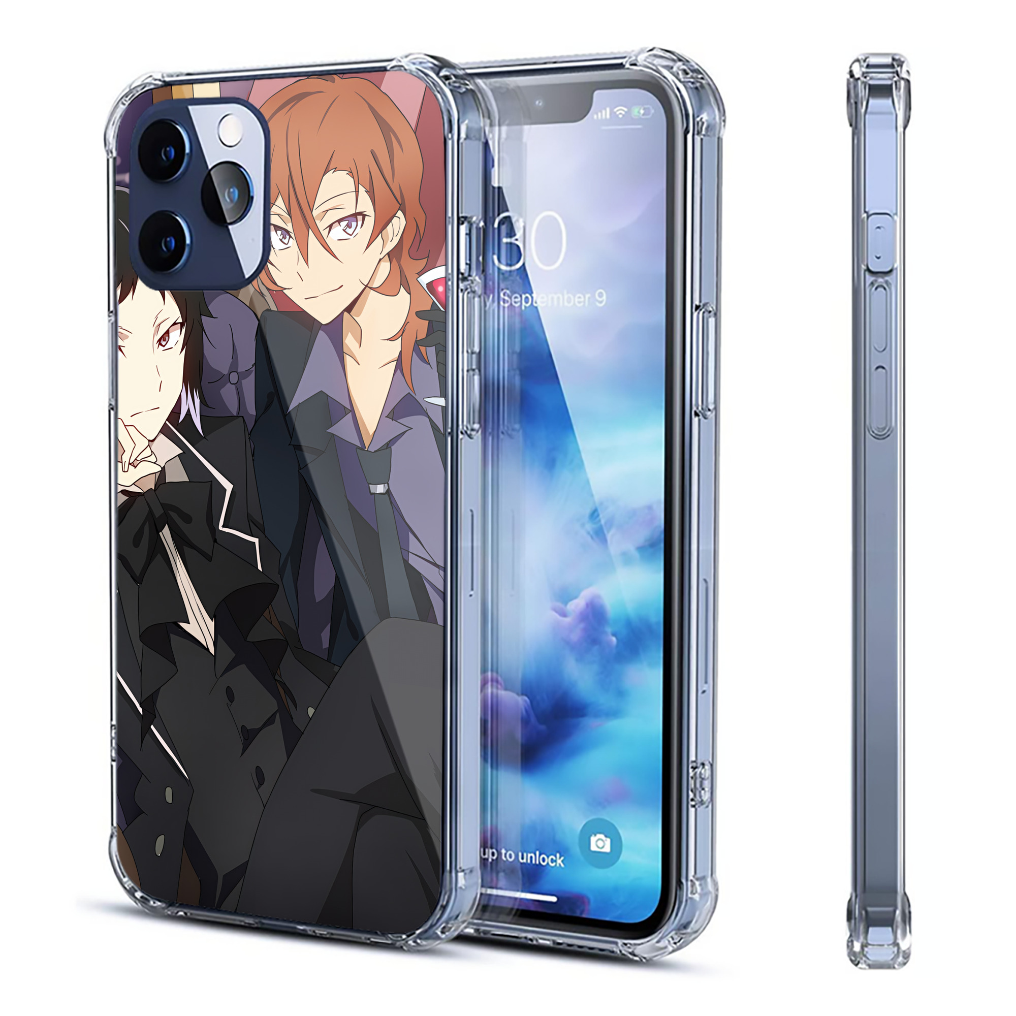 （画像用） 文豪ストレイドッグス Bungo Stray Dogs 【iPhone 12シリーズ対応】透明スマホケース（クリアソフトケース）